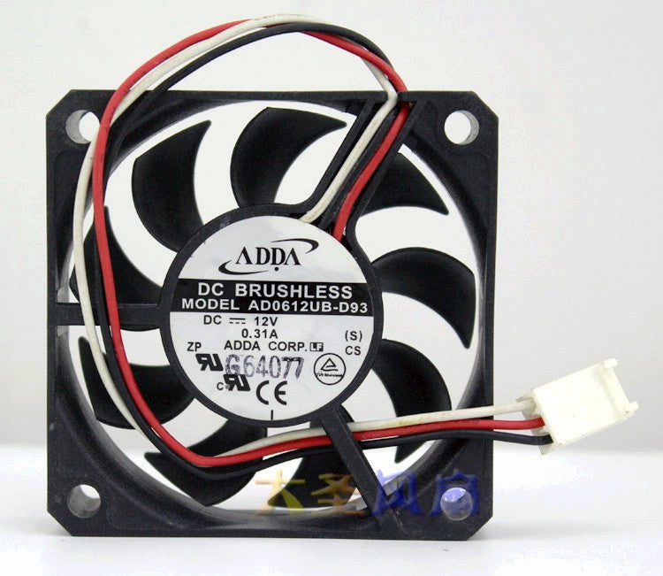 ADDA AD0612UB-D93 12V 0.31A Cooling Fan ADDA AD0612UB-D93 12V 0.31A Cooling Fan